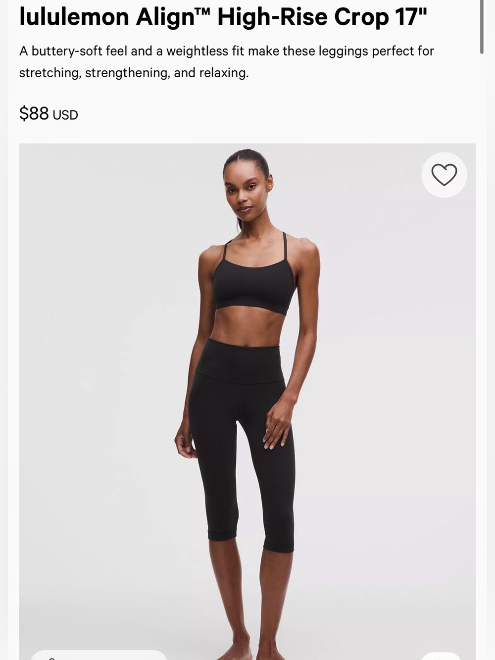 lululemon athletica Black Sports Bra